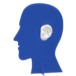 Una alternativa nueva, para presentar sistemas auditivos y de protección modernos en la tienda especializada, en ferias etc.                                                                                                                              
